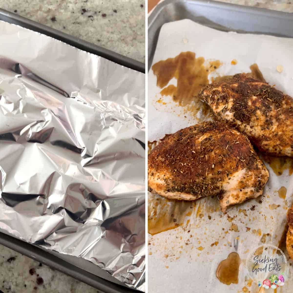 How long to cook chicken breast in tin foil