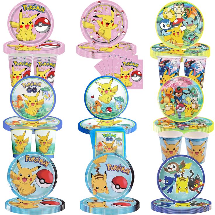 pokemon party tableware