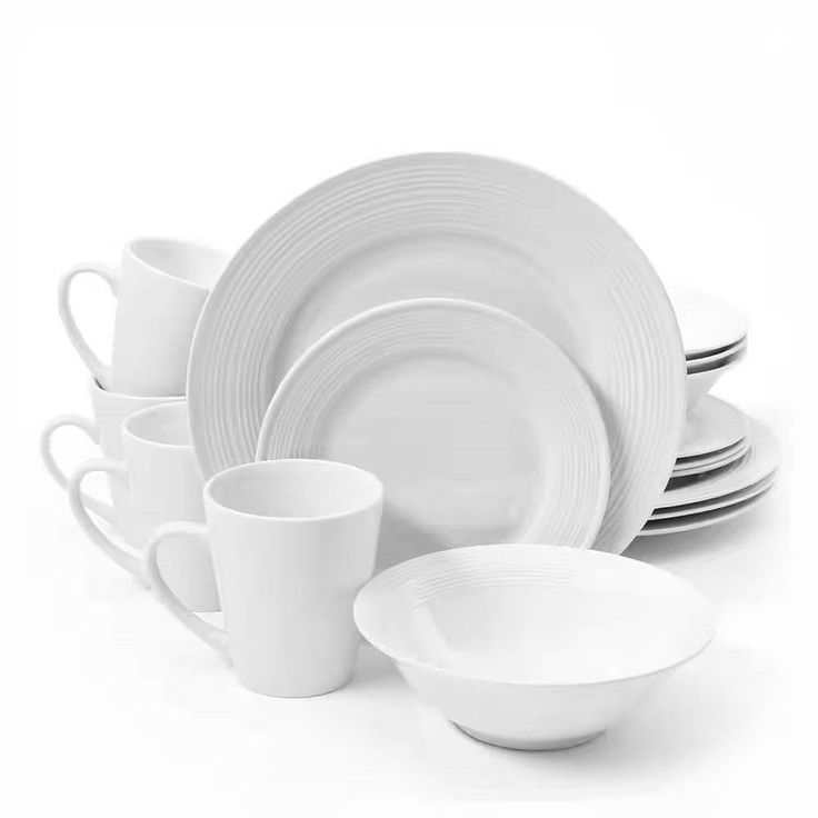 White tableware