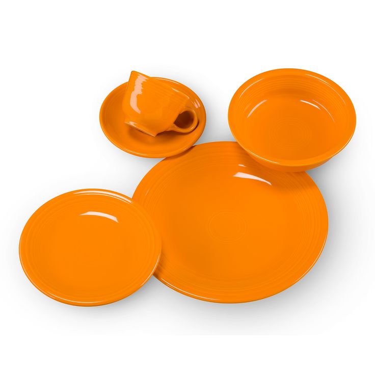 orange tableware