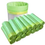 Green garbage bag