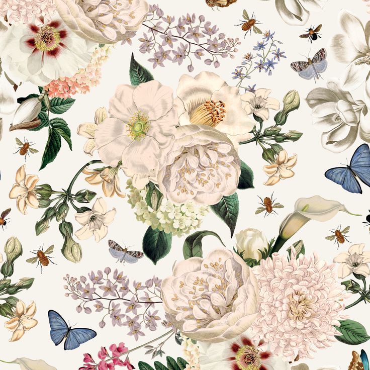 Floral design wallpaper