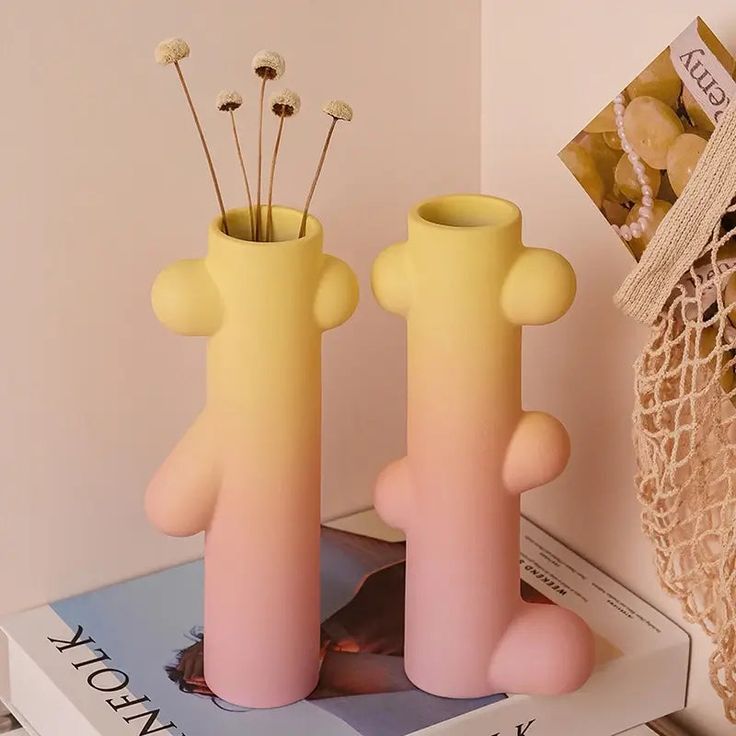Colorful flower vase