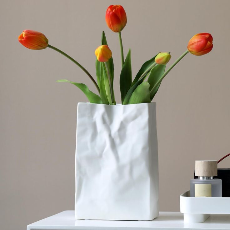 white vase
