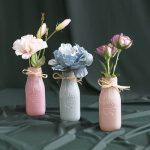 spray painted glass vases