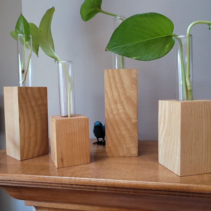 wood vase