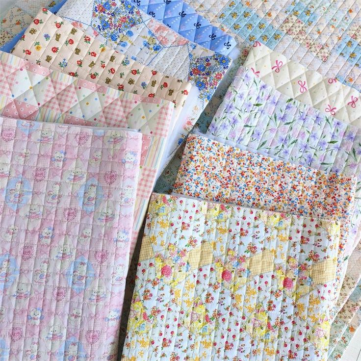 Quilted Floral Fabric Colorful