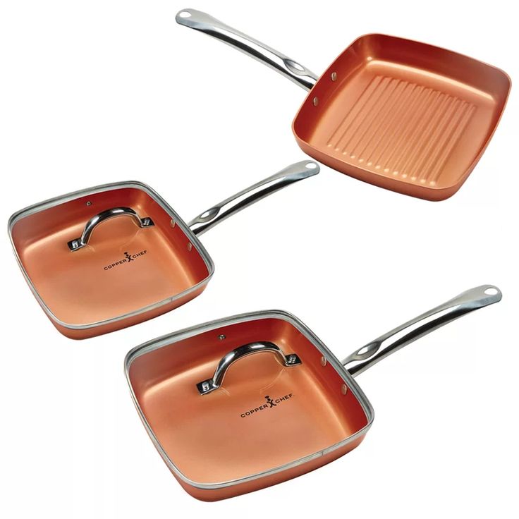square copper cookware