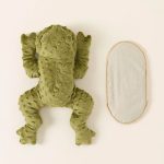 Frog-shaped pillow