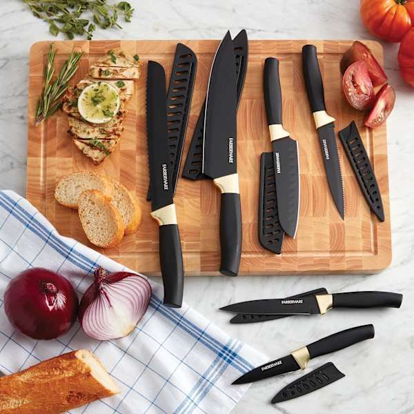 black kitchen knives