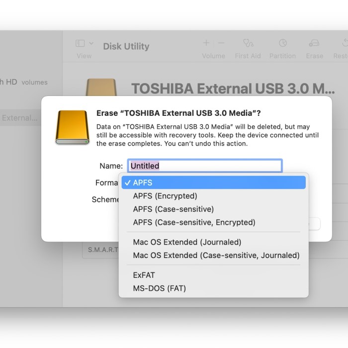 format external hard drive mac